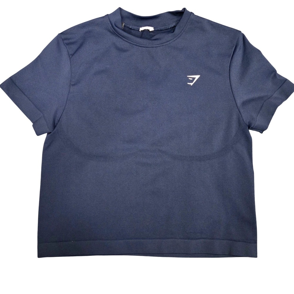 Gymshark Everyday Women's Seamless Tight Fit T-Shirt Navy Blue Size‎ Large
